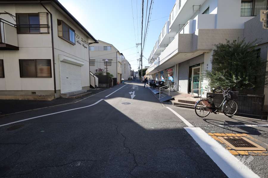 敷地南側の前面道路(東側から)