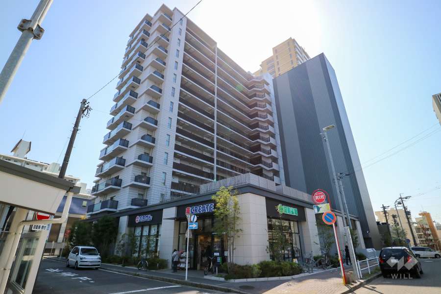 シエリア本郷駅前の外観（北東側から）