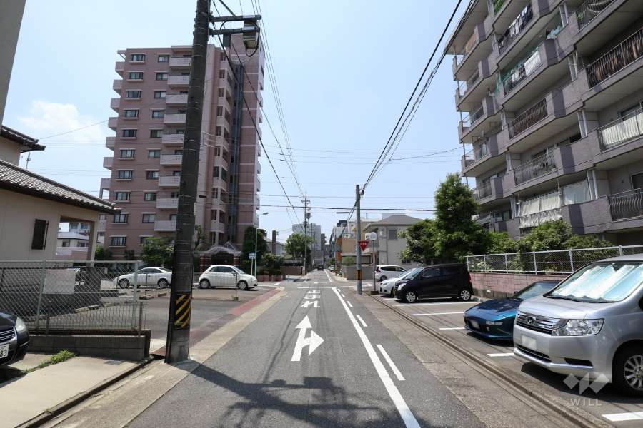 敷地南側の前面道路（東側から）