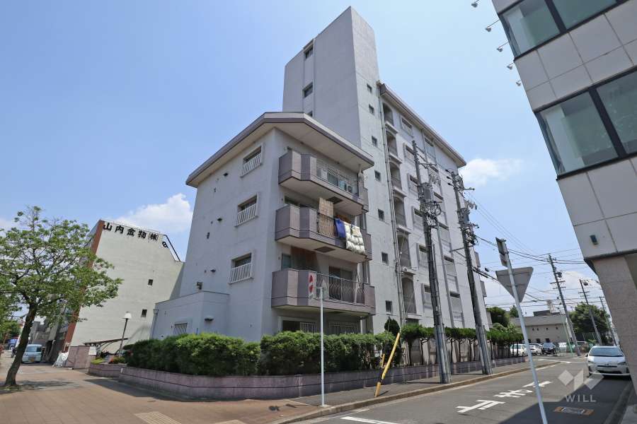 名城公園スカイマンションの外観（北西側から）