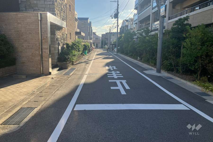 敷地南側の前面道路