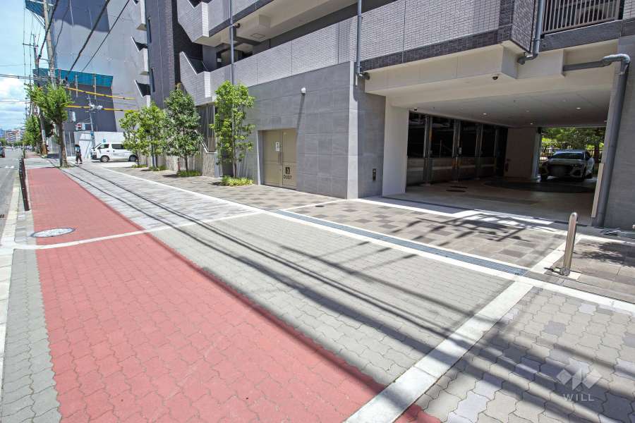 駐車場の出入り口