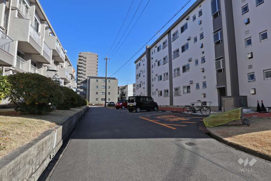 敷地北側の前面道路（東側から）