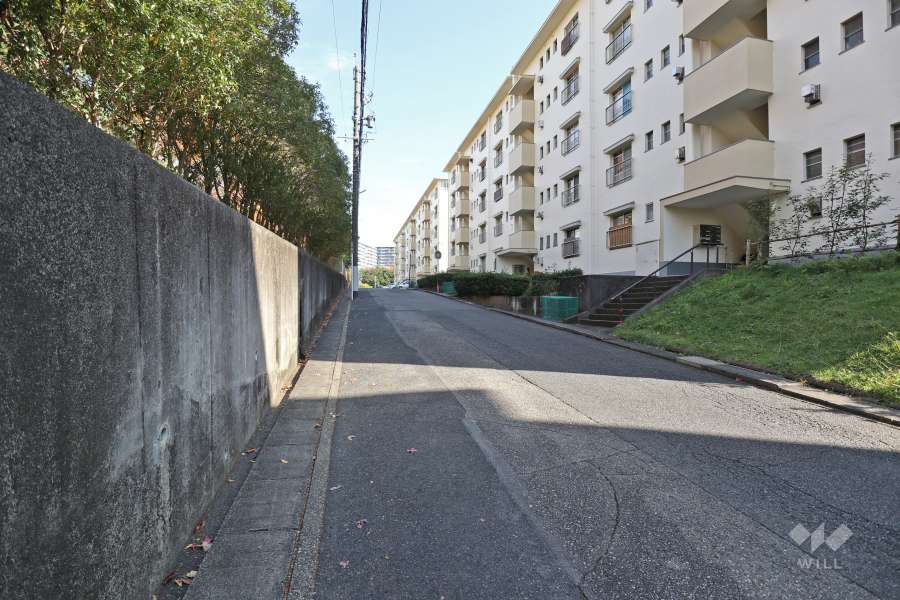 敷地北側の前面道路