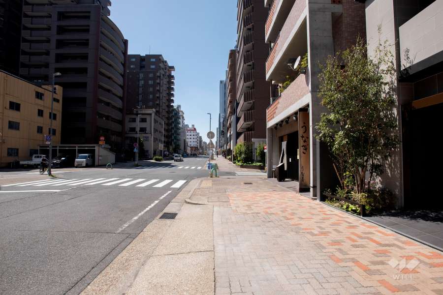 敷地南側の前面道路（東側から）