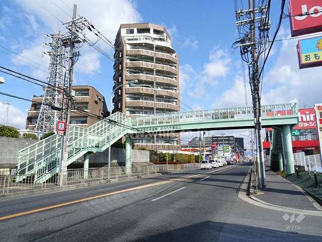 敷地東側の前面道路（南側から）