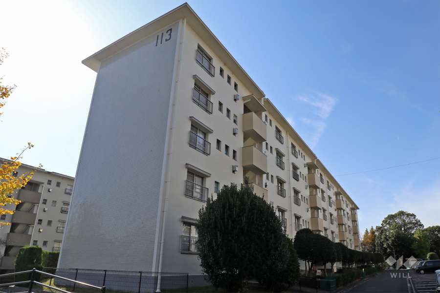 藤山台団地特別分譲住宅113号棟の外観（北東側から）