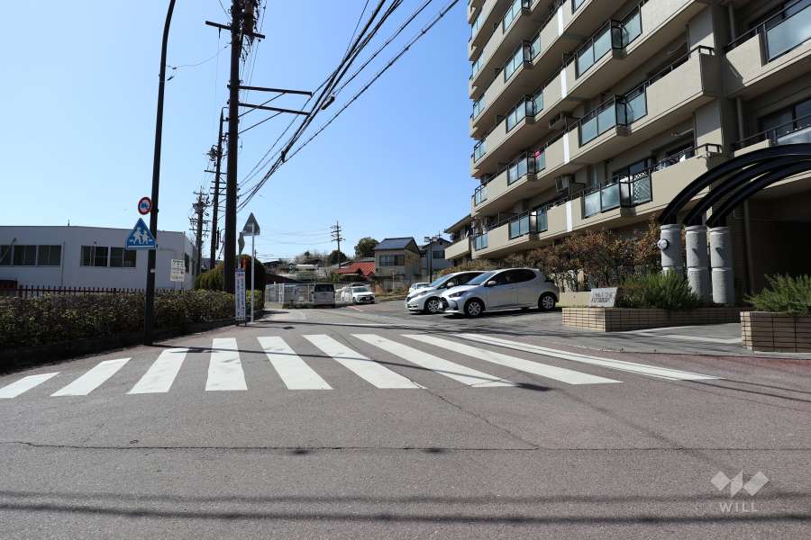 敷地南側の前面道路（東側から）