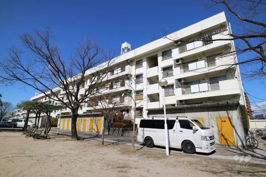 丸山住宅6号棟の外観（南東側から）