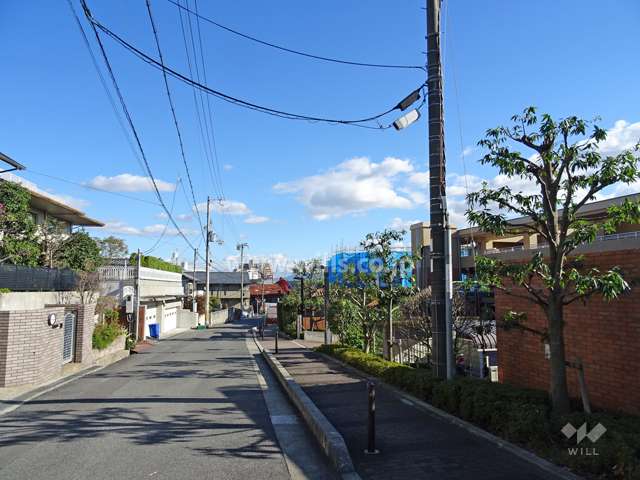 敷地北側の前面道路