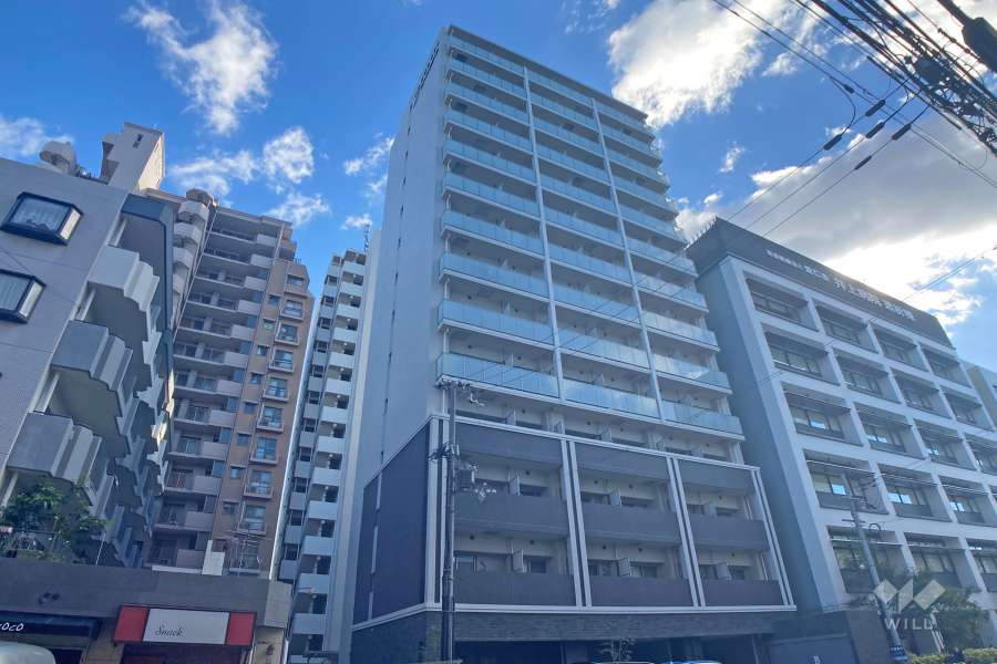 ファーストフィオーレ江坂江の木町パークサイドの外観（北西側から）