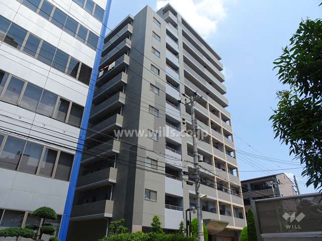 イトーピア江坂アルバフラットの外観（南西側から）