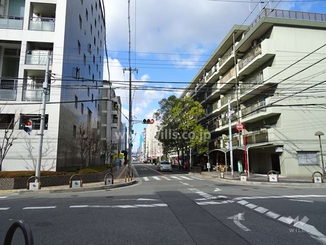 敷地北側の前面道路（東側から）