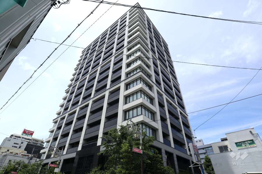 グランドメゾン大須ザ・タワーの外観（南東側から）