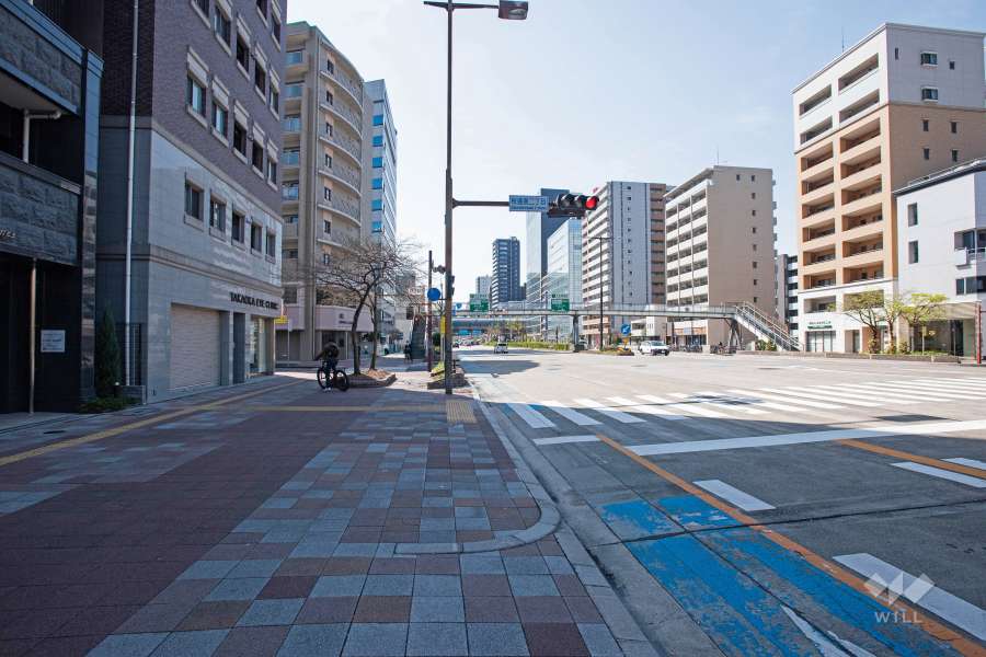 敷地北側の前面道路（東側から）