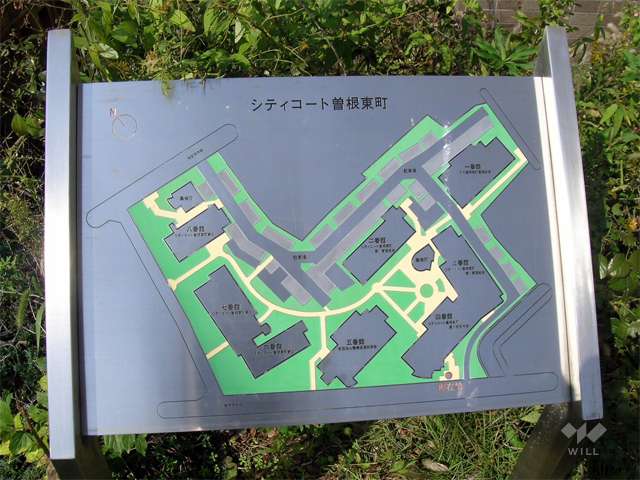 ジオ曽根東町の敷地配置図