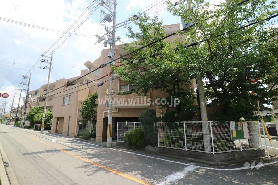 物件の南西側前面道路(北西側より)
