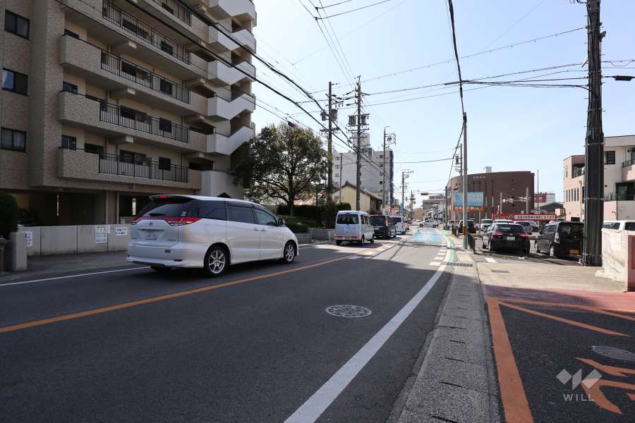 敷地北側の前面道路（東側から）