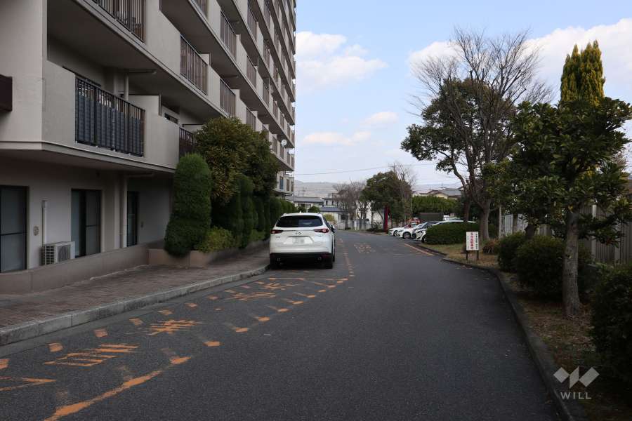 敷地南東側の通路（南西側から）