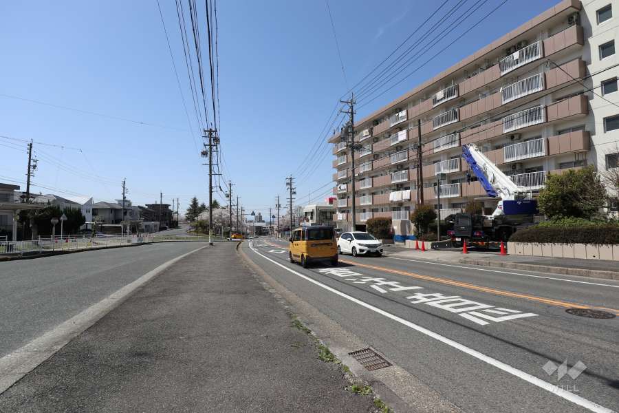 敷地南側の前面道路（東側から）