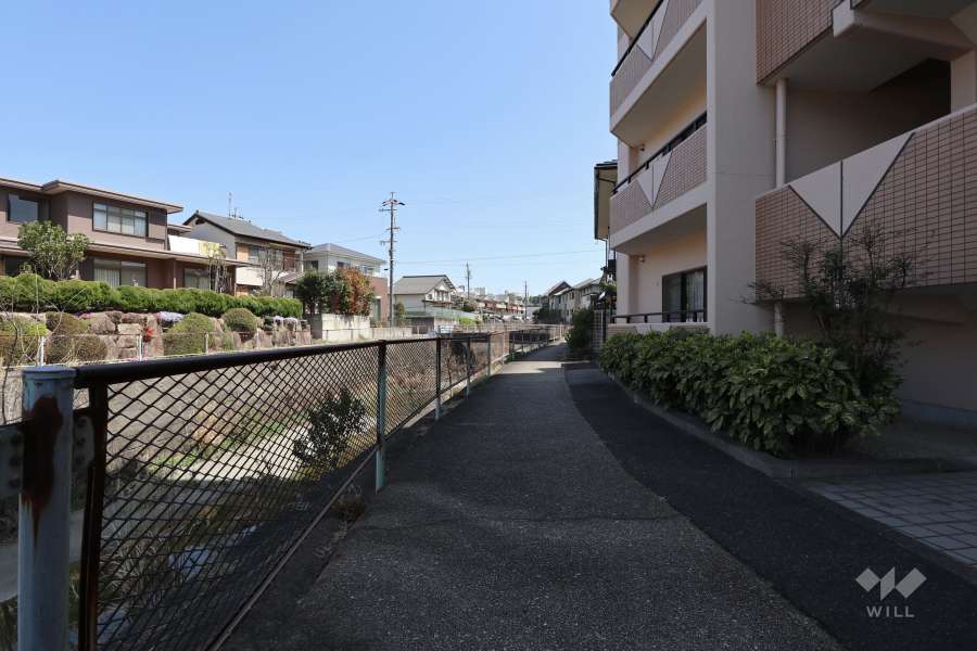 敷地北側の遊歩道（西側から）