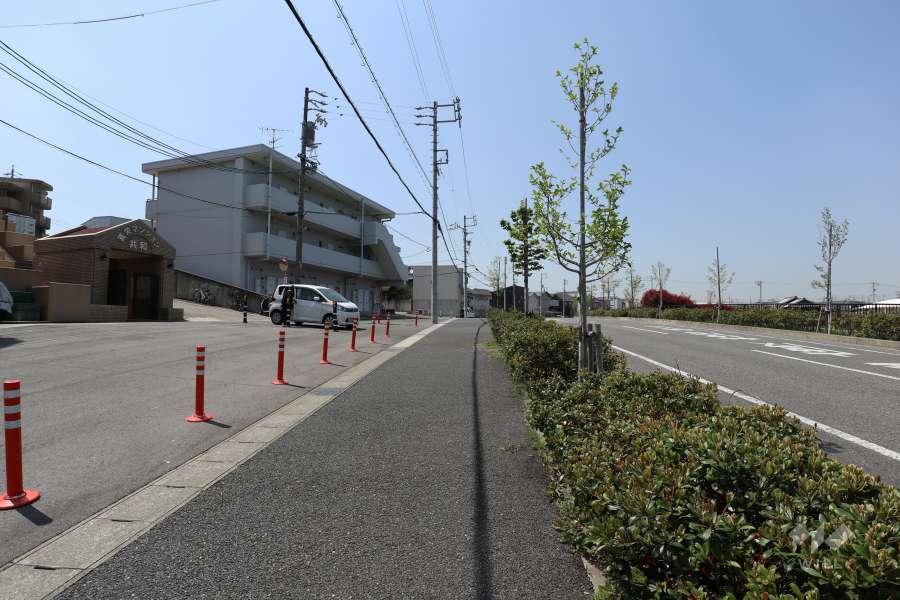 敷地北側の前面道路（東側から）
