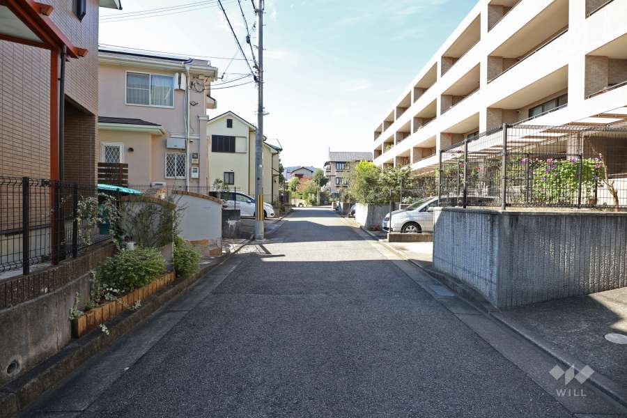 敷地南側の前面道路(東側から)