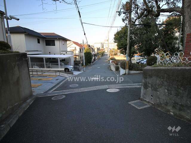 敷地西側の前面道路（東側から）