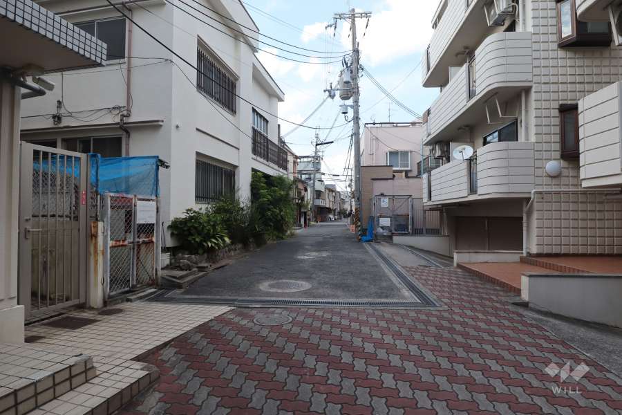 敷地北側の前面道路