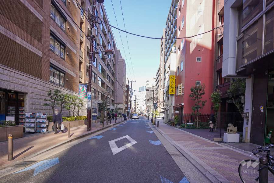 敷地東側の前面道路