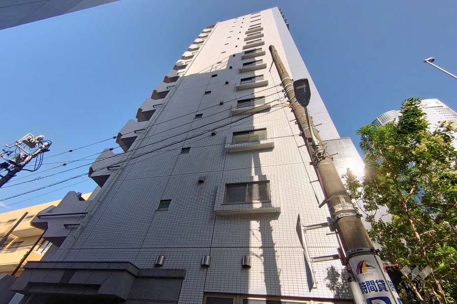 デュオスカーラ西麻布タワーウエストの外観（北西側から）