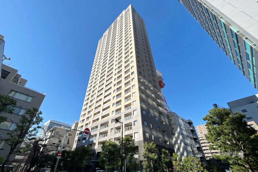 パークハウス芝タワーの外観(南東側から)