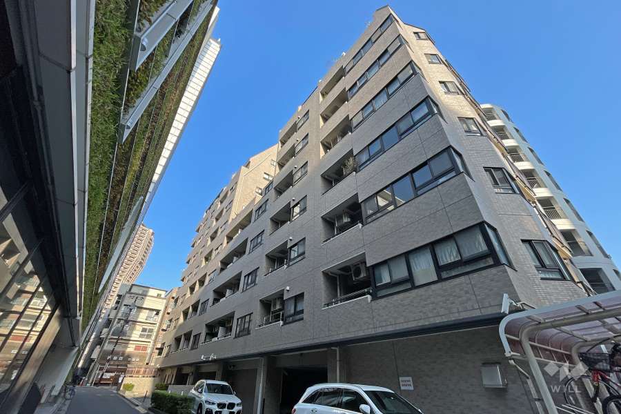 ライオンズマンション麻布十番南の外観（南東側から）