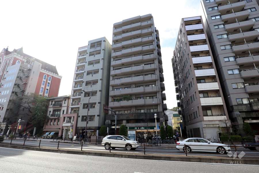 藤和シティスクエア三田サウスウイングの外観(北東側から)