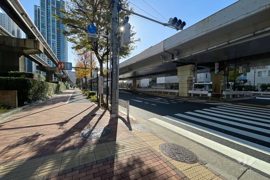 敷地西側の前面道路