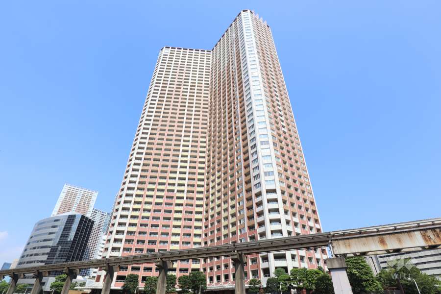 芝浦アイランドケープタワーの外観(南南西側から)