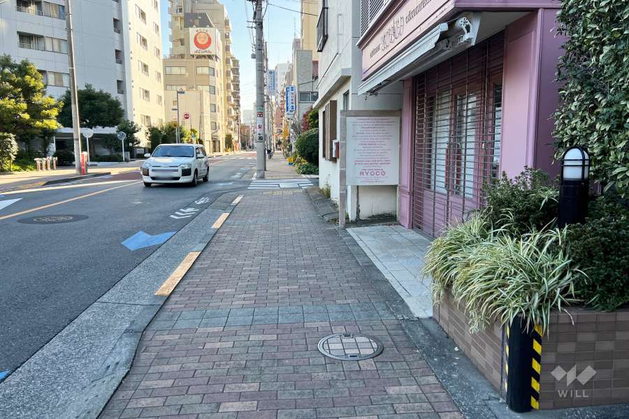 敷地東側の前面道路