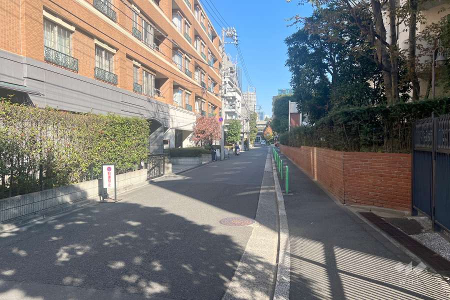 敷地南東側の前面道路