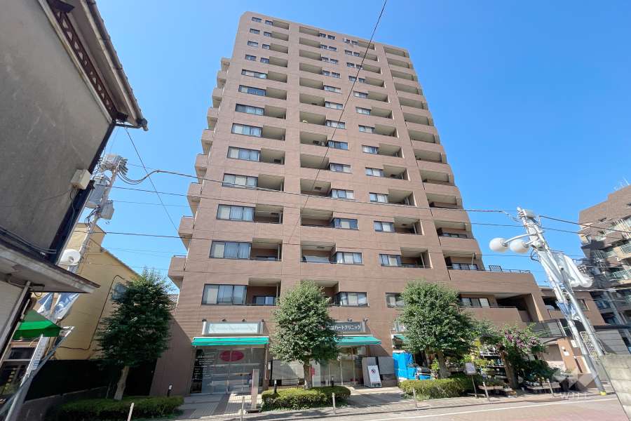 コスモ白金シティフォルムの外観（南東側から）