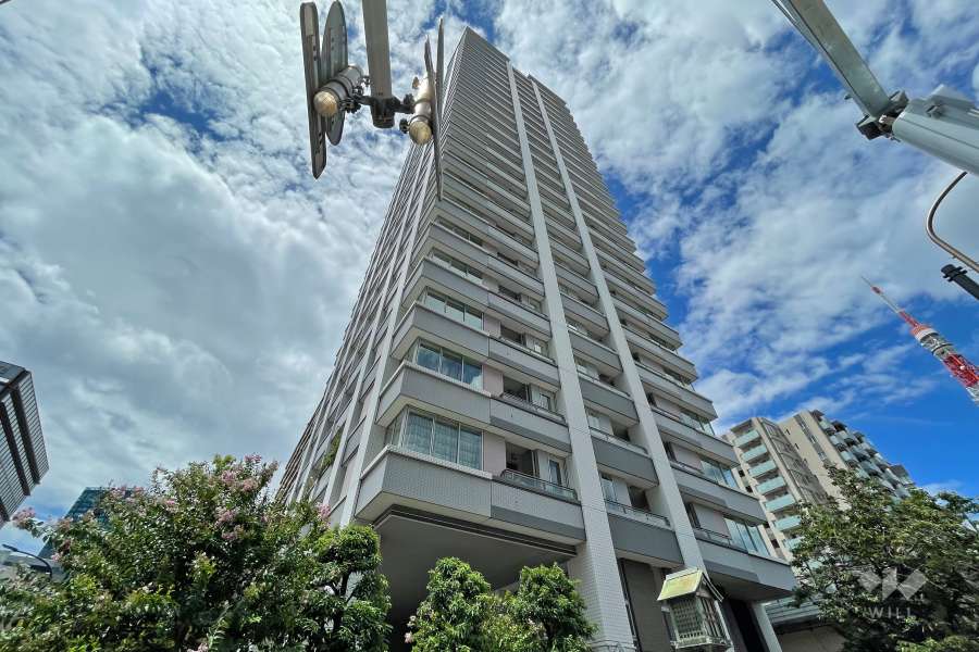 サンウッド三田パークサイドタワーの外観（南東側から）