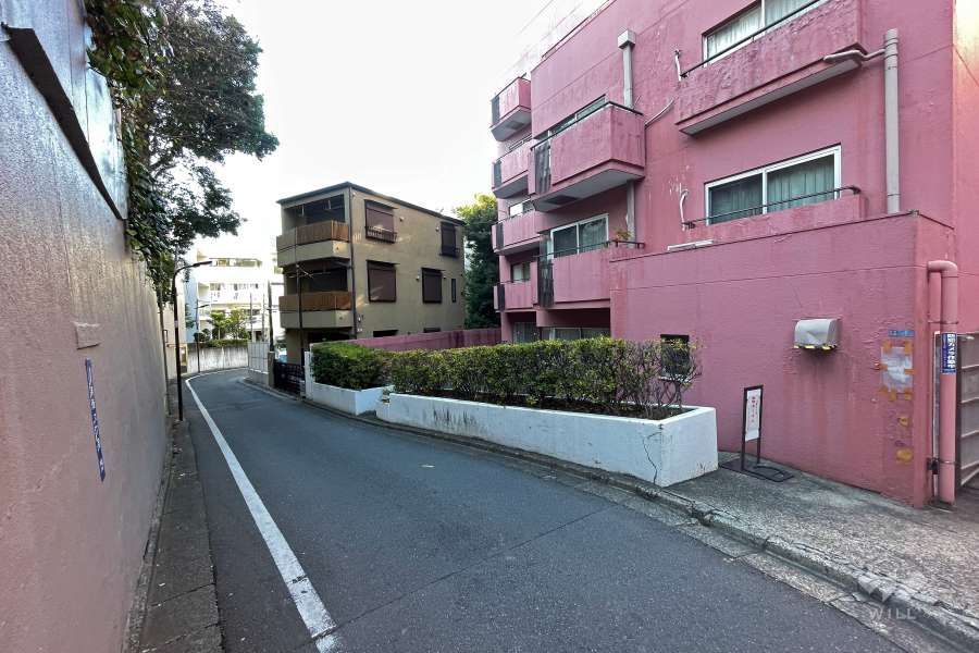 敷地南側の前面道路（東側から）