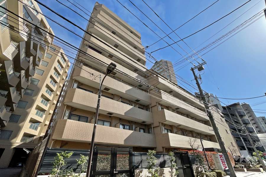 パレステュディオ白金高輪の外観（北西側から）