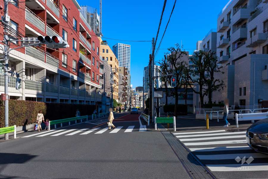 敷地南側の前面道路