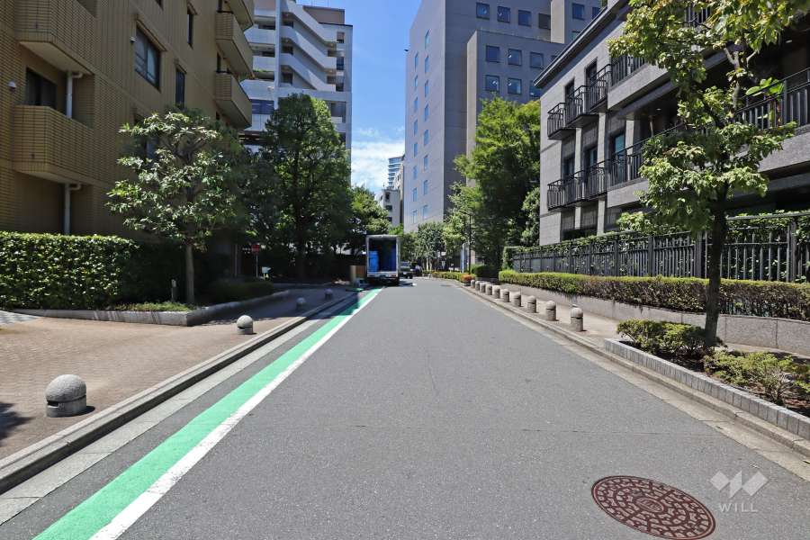 敷地北側の前面道路（東側から）