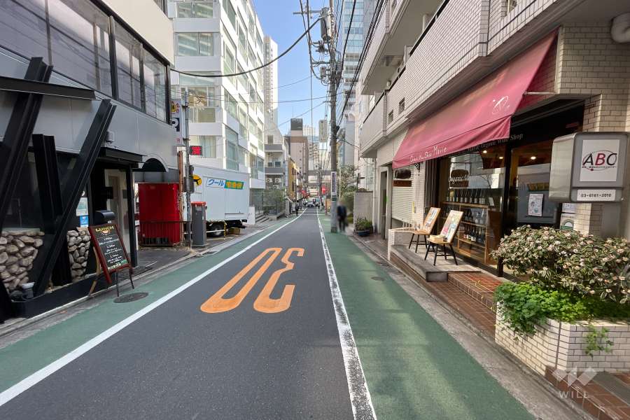 敷地北東側の前面道路