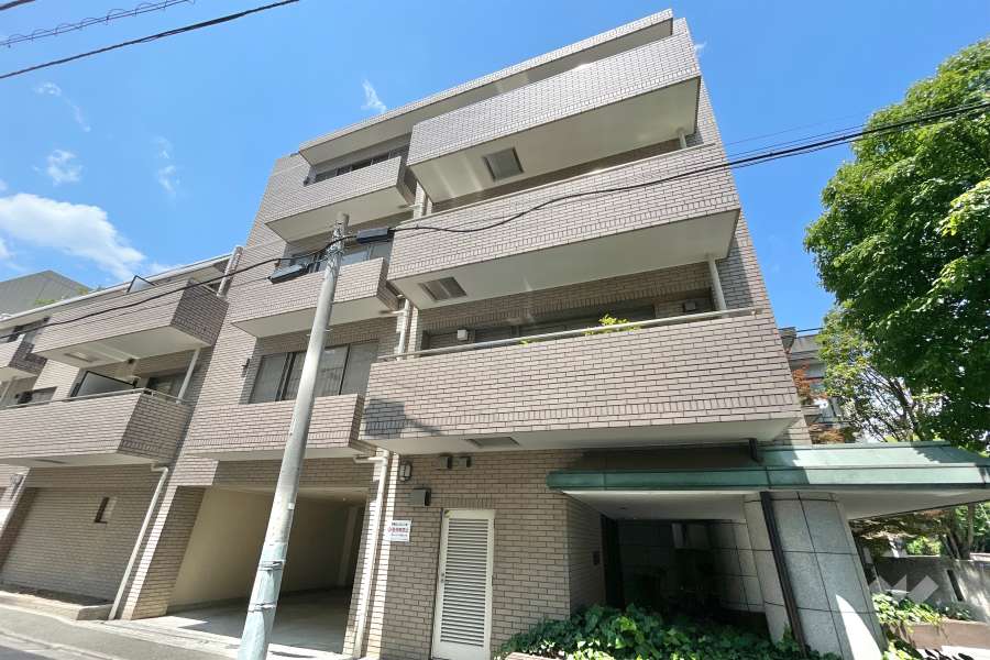 白金三光坂パークマンションの外観（南側から）