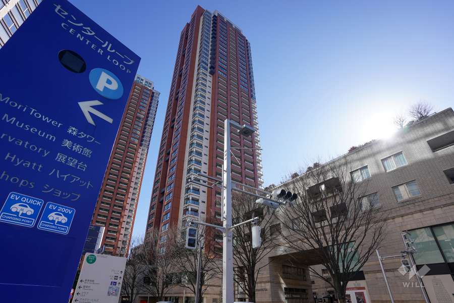 六本木ヒルズレジデンスＢ棟の外観（北西側から）