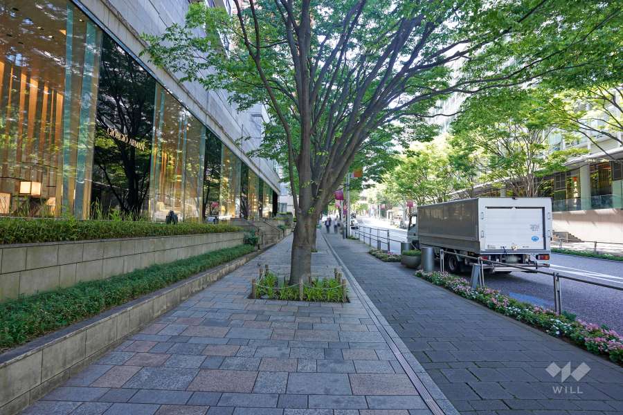 敷地北側の前面道路