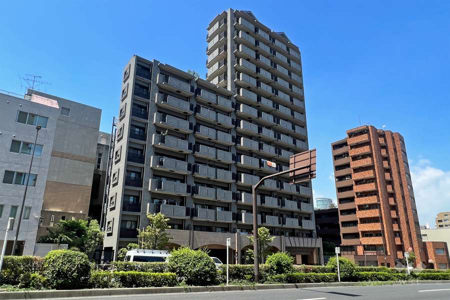 ライオンズマンション白金台の外観（南東側から）