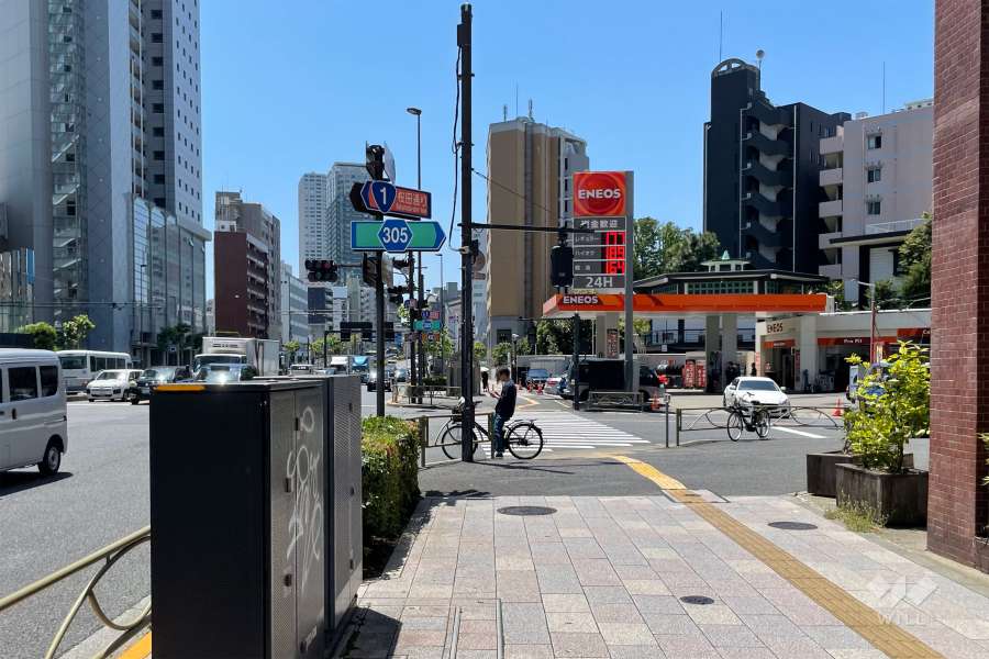 敷地南東側の前面道路　　